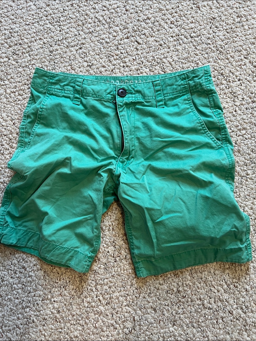 Aeropostale Men's Flat Front Shorts in medium Green